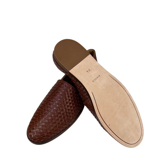 Nisolo Alejandro Woven Loafer Mens 11.5 Brandy Brown Leather Slip‎ on Moccasin main image 13
